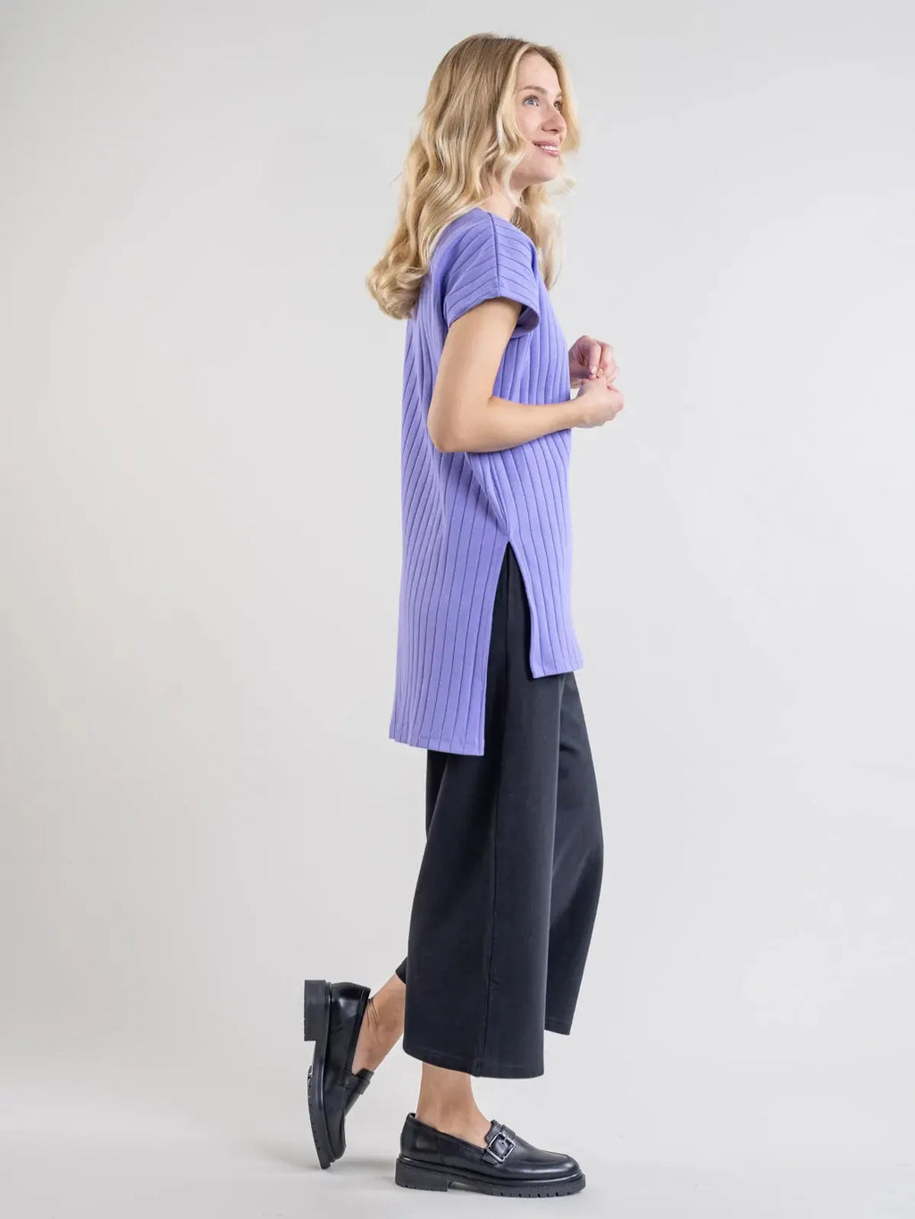 UOMA ribb tunic, purple